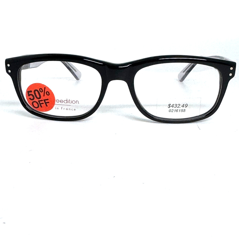 Jean Lafont Paris PLATON‎ 100 Eyeglasses Frames Black Clear RARE H16953